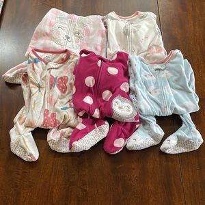 Girls 3T Carter’s Fleece Footed Pajamas